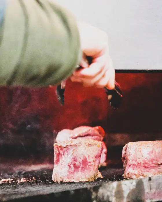 Steaks on the grill