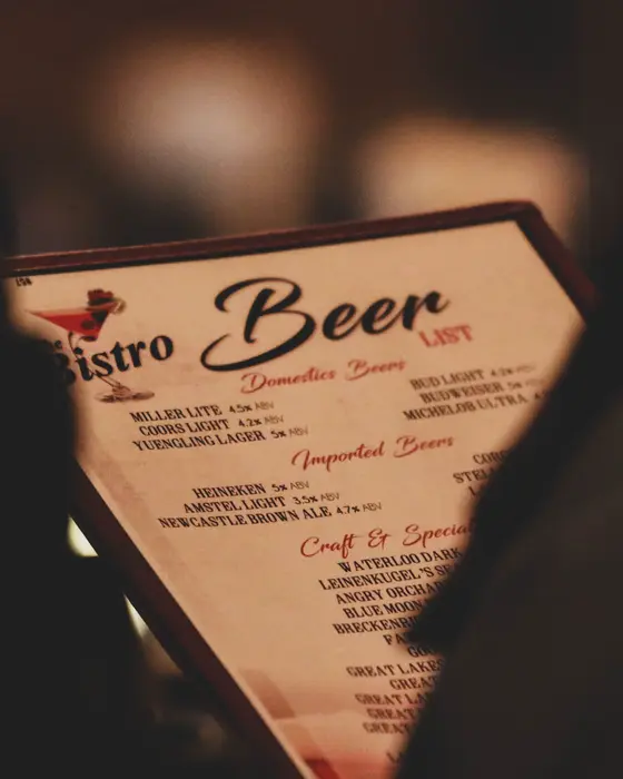 BISTRO spelled in wine corks