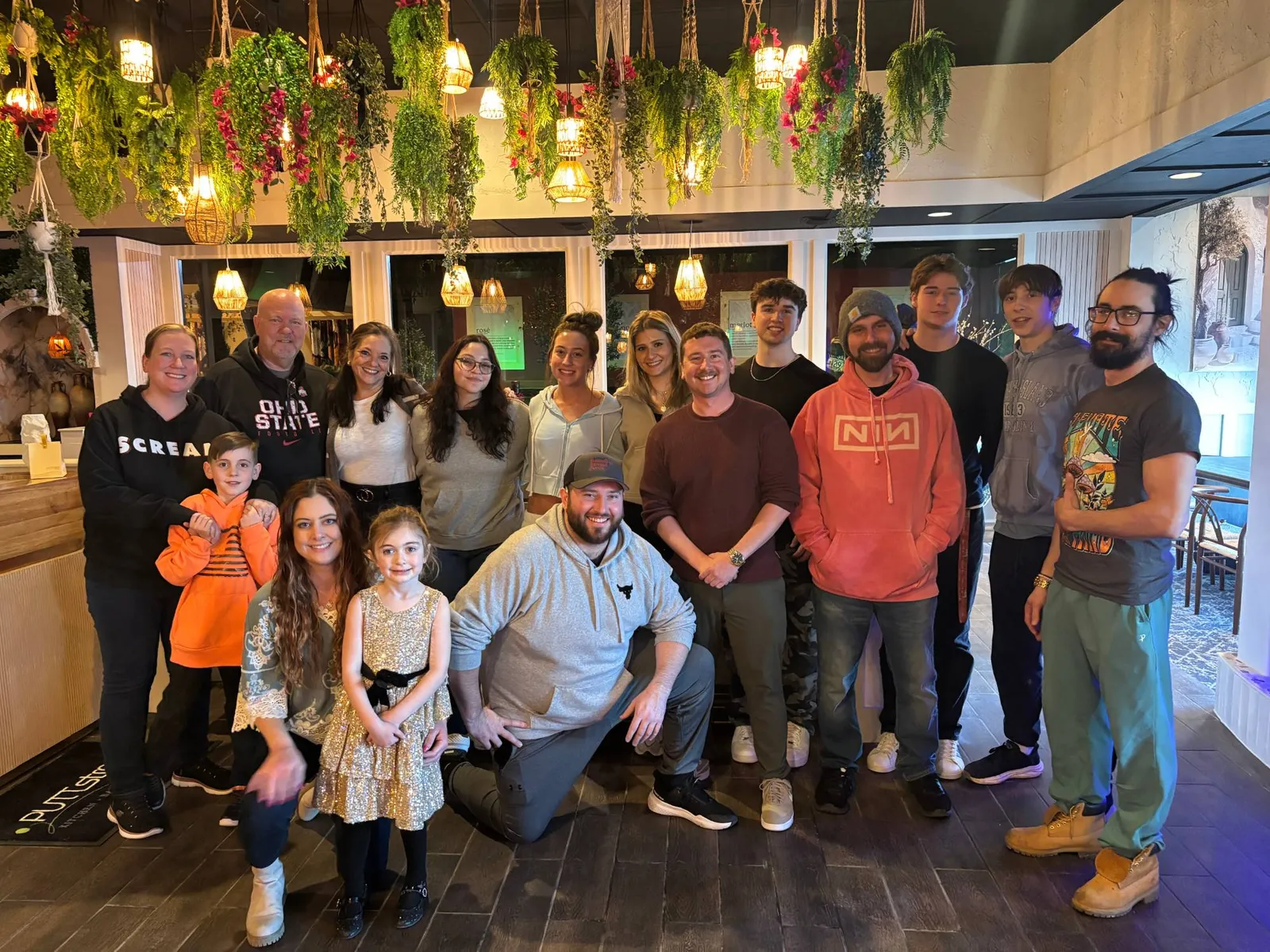 Tony with the Bistro staff and their families on a team outing